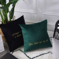 Custom Indoor Velvet Sofa Pillow Cushion